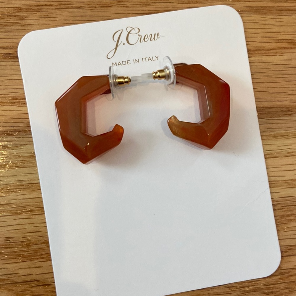 NWT J Crew dimensional hoop made in Italy earring